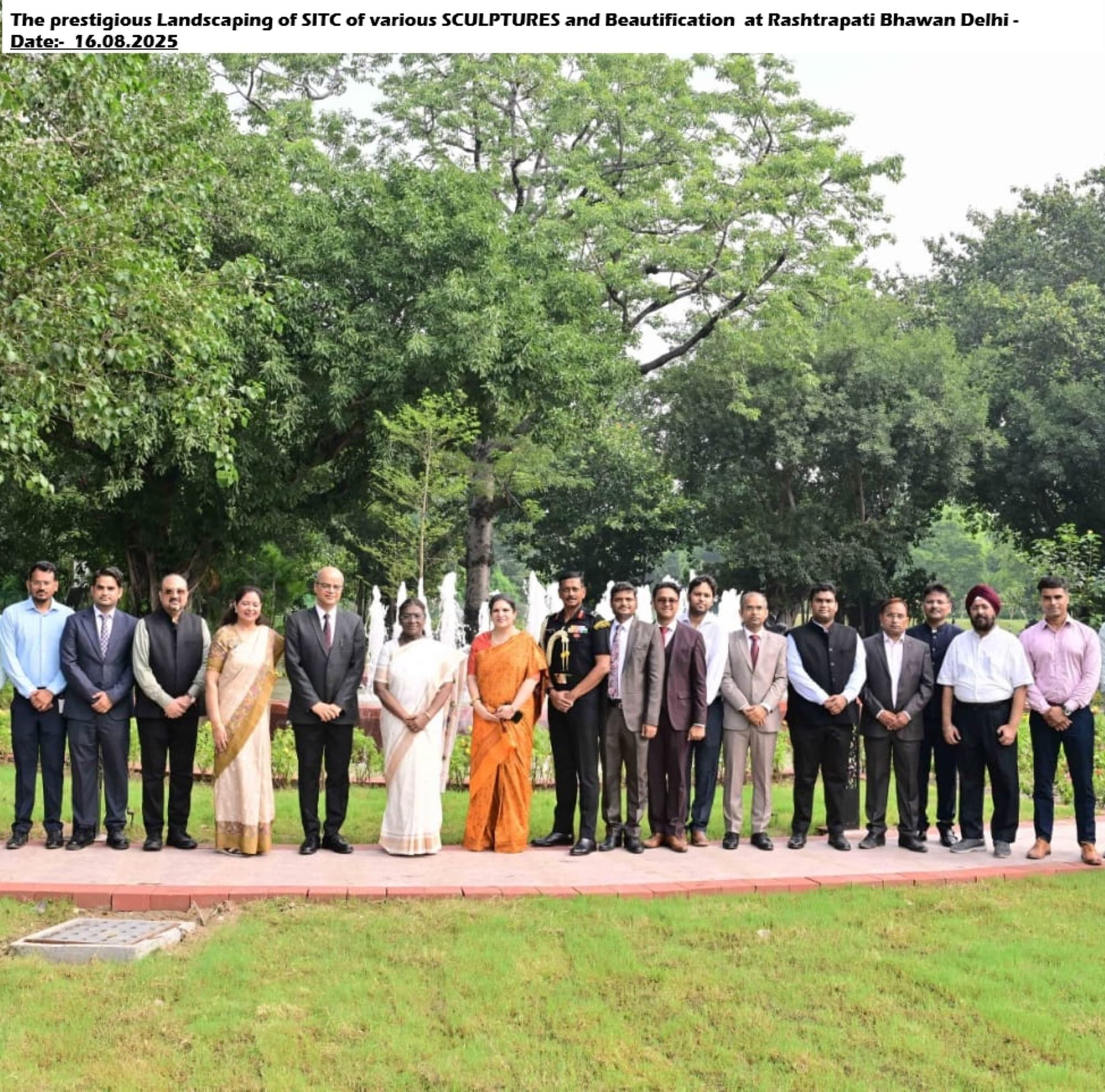 Dignitaries at the completed green belt