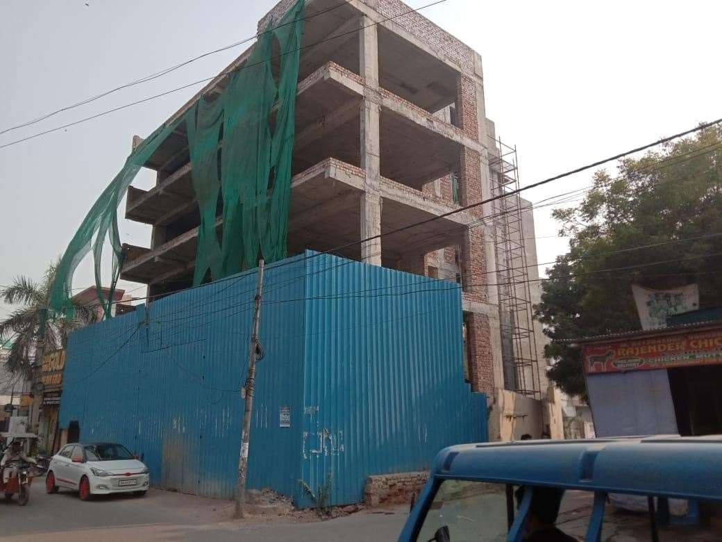 Commercial building under construction, Jhandewalan, Delhi