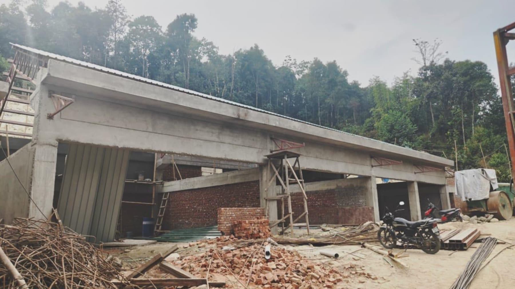 The Spice Board campus rising in the Sikkim hills